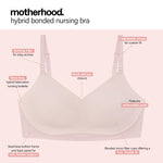 Motherhood Maternity Womens Comfort Nursing Bra with Removable Pads, Wirefree and Seamfree, Breastfeeding Friendly, Pink, X-Large