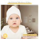 Finn + Emma - Organic Cotton Baby Hats - Newborn Beanies for Babies 0-6 Months - Organic Baby Apparel - Ivory White