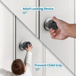 Door Knob Lock Combination Child Proof Door Knob Cover Lock Out Device for Bedroom, Bathroom,Faucet, Water Gas Valve, Temporary Door Handle Lock Prevents Access to Keyhole Dementia Elderly