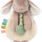 Itzy Ritzy - Itzy Lovey Including Teether - Baby Lovey with Teether, Textured Ribbons & Dangle Arms - Features Crinkle Sound, Sherpa Fabric and Minky Plush (Sloth)