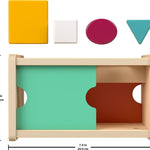 Fisher-Price Wood Montessori Toy Object Permanence Box Sort & Find, American Montessori Society Seal of Excellence, Wooden Shape-Sorter Learning Activity for Baby Ages 1+ Years (Amazon Exclusive)