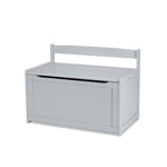 Melissa & Doug Toy Chest, Wooden Toy Storage Box with Safety-Hinged Lid, Kids Toys Storage Organizer for Playroom, Bedroom, & Montessori Classroom Furniture for Boys & Girls Ages 3+, Gray