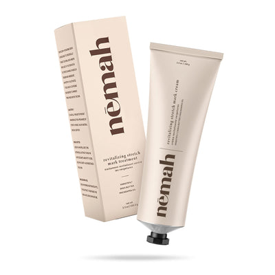Nemah - Stretch Mark Cream for Pregnancy - Pregnancy Stretch Mark Prevention & Reduction, Postpartum Stretch Mark Cream with Vanistryl, Shea Butter, & Macadamia Oil - Vegan & Cruelty-Free - 3.5 oz.