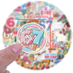 Six Seven Stickers 50Pcs, Funny 6 7 Stickers Waterproof Vinyl Gifts for Phone, Water Bottle, Luggage, Laptop, Adults Teens