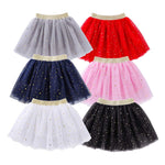 Toddlers Girls Sparkle Tulle Tutu Skirt with Sequins Stars Moon Sun (Black, 1-2years)