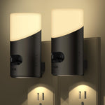 Lyridz LED Night Lights Plug into Wall with Motion Sensor, 1-150LM Dimmable Plug-in Nightlight Indoor for Bedroom, Bathroom, Hallway, Stairs, Pet House, Toilet, 2 Pack