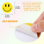 Wercokt 50PCS Smiling Stickers, Cute Water Bottle Stickers for Kids, for Teaching Rewards, Notebooks, Stationery, Luggage, Cartoon PVC Happy Stickers