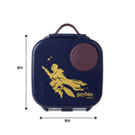 b.box Harry Potter Mini Lunch Box Kids | 4.25 Cup Leak Proof Bento Box for Kids Ages 3+ | 3 Compartment Snack Containers, School Lunch Container, Dishwasher Safe, BPA-Free, PFAS-Free