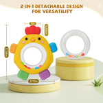 Easter Baby Teething Toy for Babies Over 3 Months, BPA-Free Silicone Teether, Teething Relief & Fun Play with Rattle, Perfect Baby Easter Basket Stuffers & Baby Toys