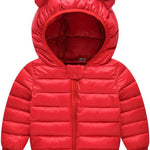 Winter Coats Puffer Padded Jacket for Toddler Boys Girls Kids Light Outwear Cute Bear Ears with Hoods Clothing