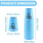Lancisism 48Pcs Quick Stacking Cups Set, BPA-Free Material Sports Training Stacking Cup Game, Classic Family Game for Teens Adults Idea (12 Blue & 12 Green & 12 Purple & 12 Red)