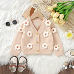 Neiwech Baby Girl Cardigan Sweater Toddler Knit V-Neck Button Long Sleeve Outwear Fall Winter Clothes