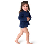 Gerber Baby Toddler Hooded Kangaroo Pocket Terry Cover Up, Navy, 4T