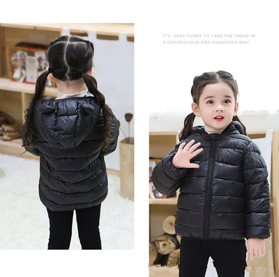 Infant and Toddler Baby Boys Girls Winter Warm Cotton Puffer Cartoon Coats Kids Thicken Jacket Outerwear (6-12Months, Blue-1)