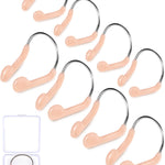 Swimming Nose Clip 12 Packs Beige Swim Nose Plugs Competition Protector with Waterproof Silica Gel 6 Adult Models 6 Children Models(12 Pieces)
