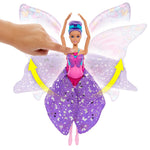 Barbie Dance and Flutter Doll with 2-in-1 Transformation from Dancer to Butterfly with Opening Wings, Purple Hair, Headpiece & Removable Tutu