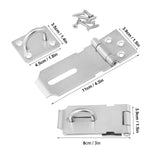 10 PCS 3 inch Door Lock Hasp Latch, 304 Stainless Steel Thicken Safety Padlock and Latch for Door Sheds Closets Lockers, Brushed Steel Door Latch Lock for Window, Cabinet, Shed, and More! by GENHAKON
