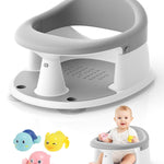 Baby Bath Seat for Babies 6 Months & Up, Bath Seats for Babies Sitting Up, 3 Baby Bath Toys, Open Design, Non-Slip, Compact Toddler Bath Seat.