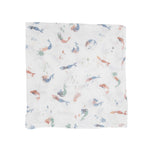 Little Unicorn Premium Cotton Swaddle Baby Blanket | Breathable Fabric | for swaddling, Play, Nursing & More (Mermaids)