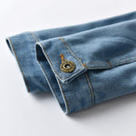 CM C&M WODRO Baby Boys Girls Denim Jacket Kids Toddler Button Down Jeans Jacket Top Coat Outerwear (Blue, 18-24 Months)