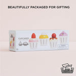 Le Toy Van - Adorable Honeybake Petit Four Cupcakes | Childrens Wooden Food Pretend Toy Cakes | Birthday Cake Or Afternoon Tea Role Play Toy (TV331)