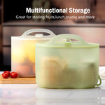 Silicone Travel Bottle Sterilizer Bags | 2000ml Microwave Steam Sterilizer Bags for Baby Bottles, Breast Pump & Pacifiers, Reusable Steam Sterilizing Bags for Travel and Home Use（Clear Green）