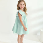 Kucnuzki Baby Girl Clothes Toddler Girls Summer Dress Ruffle Fly Sleeve Casual Sundress Square Neck Cute Outfit for Kids