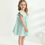 Kucnuzki Baby Girl Clothes 3 6 Month Girl Clothes Summer Baby Green Dress Ruffle Fly Sleeve Square Neck A Line Casual Sundress Infant Dress Cute 2 Piece Outfit