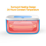 Bellababy Wipe Wamer for Vehicle and Home Use, Baby Wet Wipes Dispenser and Diaper Wipe Warmer with Night Light,Temperature Display,No Need Water and Sponge, ℉ and ℃ Convertible