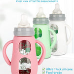 3 Pack Silicone Sleeves for MAM Baby Bottles - Anti Breakage Baby Bottle Holder, Compatible with MAM Baby Bottle, 9OZ