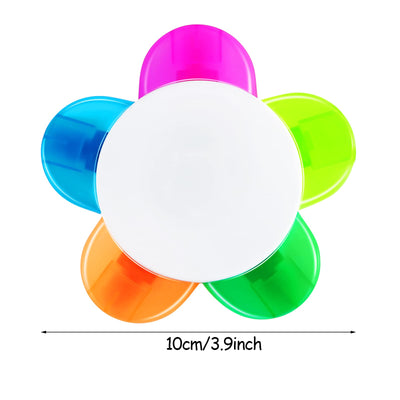 Outus 3 Pieces Petals Highlighters Assorted Colors Back to School Flower Shape Watercolor Highlighter Pens 5-in-1 Fluorescent Pens for Office School Stationery Aesthetic Supplies,5 Colors