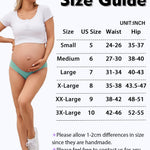 Molasus Cotton Crossover Maternity Underwear Under Bump Pregnancy Bikinis Panties Pack of 6,Multicolor,Medium
