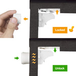 Vmaisi Adhesive Magnetic Locks for Cabinets & Drawers (10 Locks and 2 Keys)