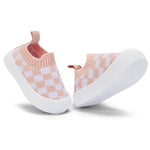BACSAC Baby Toddler Shoes Boys Girls Infant Lightweight Breathable Walking Sock Sneakers 6-36 Months White Pink,9-12 Months