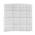 Little Unicorn Premium Cotton Swaddle Baby Blanket | Breathable Fabric | for swaddling, Play, Nursing & More (Grey Plaid)