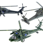 Playmaker Toys U.S. Army Sikorsky UH-60 Black Hawk Helicopter 10" Die Cast Metal Model Toy (1 at Random, Color May Very)