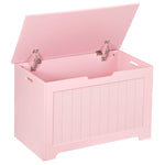 Saicool Wooden Storage Chest,30/40 Inch Storage Trunk w/2 Safety Hinges, Storage Bench, Modern Lift Top Chest Box Organizer (Pink, 30 L x 15.7 W x19 H Inch)