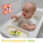 ALASOU 3PCS Suction Cup Spinner Toys for 1 Year Old Boy Girl|Spinning Top Baby Toys 12 18 Months|1 2 Year Old Boy Birthday Gift|Baby Bath Toys for Kids Ages 1-3|Sensory Toys for Toddlers 1-3