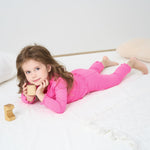 pureborn Baby Pajamas Set Pjs - Little Girl Long Sleeve Snug Fit Sleepwear 2pcs Watermelon Pink 12-18 Months