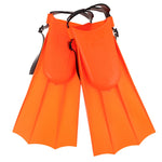 Healvian Diving Foot Flippers Swimming Fins for Adults, Adjustable Orange Scuba Flippers with Comfortable Fit, Sizes 30-36, Snorkeling and Water Sports Training Equipment