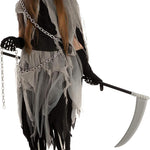 Spooktacular Creations Girl Grim Reaper Costume with Gloves and Tights Glow in the Dark, Scary Halloween Costume for Dress Up Party-XL(12-14yr)