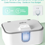 KOSTTE Baby Wipes Warmer, Larger Capacity Wipe Dispenser, Even Heating Diaper Wipe Warmer with Night Light, On/Off Switch, White