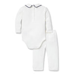 Janie and Jack Baby Pintuck Matching Set, GRAY, 3-6