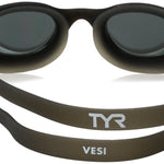 TYR Adult Vesi Mirrored and Non-Mirrored Swimming Goggles with Wide Peripheral Range, Anti Fog, No Leak, and Quick Adjust