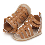 LAFEGEN Baby Boys Girls Summer Sandals 2 Straps Anti Slip Soft Sole Beach Infant Shoes Toddler First Walker Newborn Crib Shoes(3-18Months) 6-12 months infant 12 brown