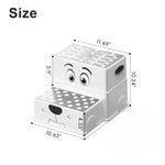 UNCLE WU 2 Step Stool for Kids & Toddlers - Anti-Slip Potty Training Stool for Bathroom Sink, Toilet & Kitchen, Kids Poop Stool, Lightweight & Sturdy (with 2 Ducks)