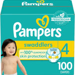 Pampers Baby Diapers - Swaddlers - Size 0, 84 Count, Ultra Absorbent Disposable Newborn Diaper