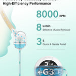 Koalababy Electric Nasal Aspirator for Baby – Hospital-Grade Nose Suction, 9 Suction Levels, Baby Nose Sucker, Nasal Cleaner, Night Light & Music, Soft Silicone Tips, Travel Bag