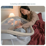 HALO® BassiNest® Lite – Breathable Baby Bassinet Slides Over Bed with Mesh Walls for Airflow & Visibility, Lowering Wall for Easy Access, Portable & Lightweight, Fits Most Beds