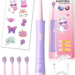 JTF Kids Electric Toothbrush, 5 Gentle Modes with Smart Timer for Ages 3-12